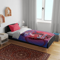 Guam Blue Marlin Fishing Bedding Set Guahan Fish Hook Tattoo