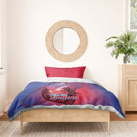 Guam Blue Marlin Fishing Bedding Set Guahan Fish Hook Tattoo