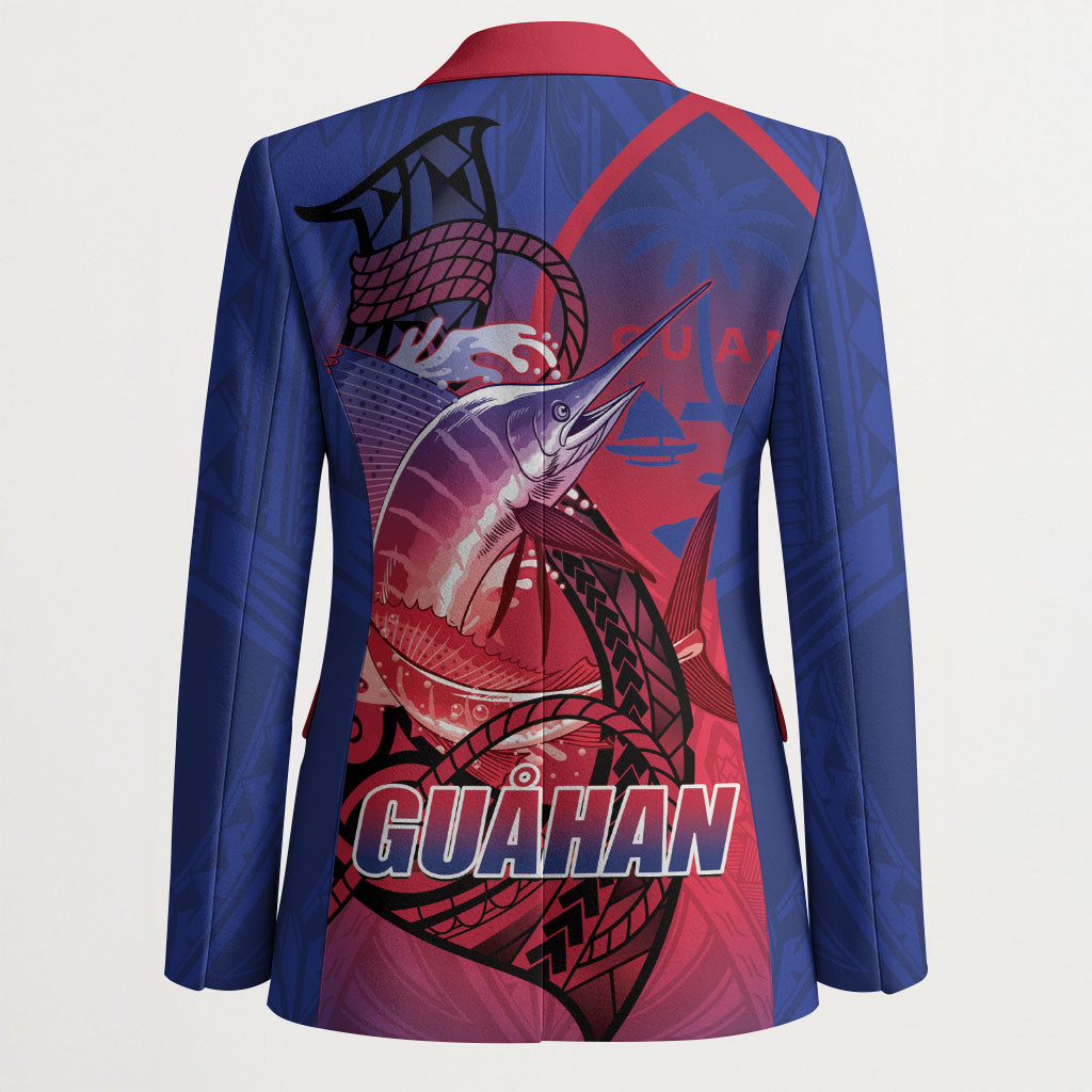 Guam Blue Marlin Fishing Blazer Guahan Fish Hook Tattoo LT14 - Polynesian Pride
