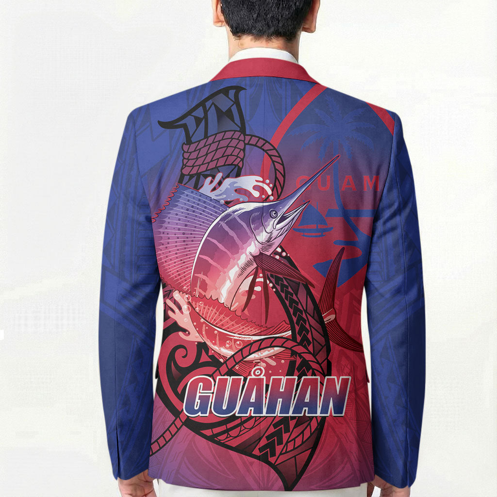 Guam Blue Marlin Fishing Blazer Guahan Fish Hook Tattoo LT14 - Polynesian Pride