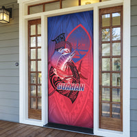 Guam Blue Marlin Fishing Door Cover Guahan Fish Hook Tattoo