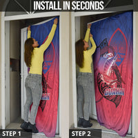 Guam Blue Marlin Fishing Door Cover Guahan Fish Hook Tattoo