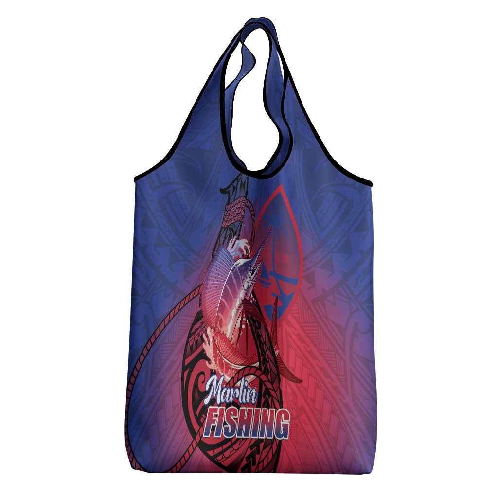 Guam Blue Marlin Fishing Grocery Bag Guahan Fish Hook Tattoo LT14 - Polynesian Pride