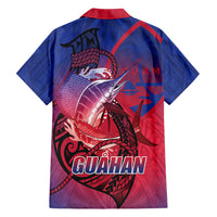 Guam Blue Marlin Fishing Hawaiian Shirt Guahan Fish Hook Tattoo LT14 - Polynesian Pride