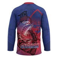 Guam Blue Marlin Fishing Hockey Jersey Guahan Fish Hook Tattoo LT14 - Polynesian Pride