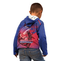 Guam Blue Marlin Fishing Kid Hoodie Guahan Fish Hook Tattoo LT14 - Polynesian Pride