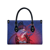 Guam Blue Marlin Fishing Leather Bag Guahan Fish Hook Tattoo LT14 - Polynesian Pride