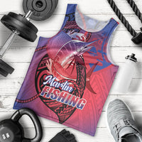 Guam Blue Marlin Fishing Men Tank Top Guahan Fish Hook Tattoo LT14 - Polynesian Pride