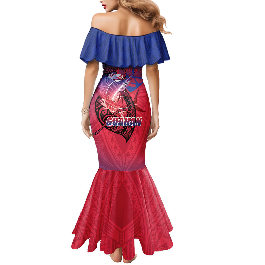 Guam Blue Marlin Fishing Mermaid Dress Guahan Fish Hook Tattoo LT14 - Polynesian Pride