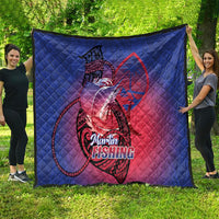 Guam Blue Marlin Fishing Quilt Guahan Fish Hook Tattoo
