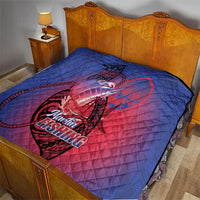 Guam Blue Marlin Fishing Quilt Guahan Fish Hook Tattoo