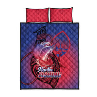 Guam Blue Marlin Fishing Quilt Bed Set Guahan Fish Hook Tattoo LT14 - Polynesian Pride