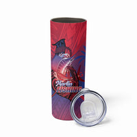Guam Blue Marlin Fishing Skinny Tumbler Guahan Fish Hook Tattoo LT14 - Polynesian Pride