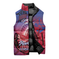 Guam Blue Marlin Fishing Sleeveless Puffer Jacket Guahan Fish Hook Tattoo LT14 - Polynesian Pride