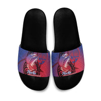 Guam Blue Marlin Fishing Slide Sandals Guahan Fish Hook Tattoo LT14 Blue - Polynesian Pride
