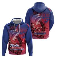 Guam Blue Marlin Fishing Zip Hoodie Guahan Fish Hook Tattoo LT14 - Polynesian Pride