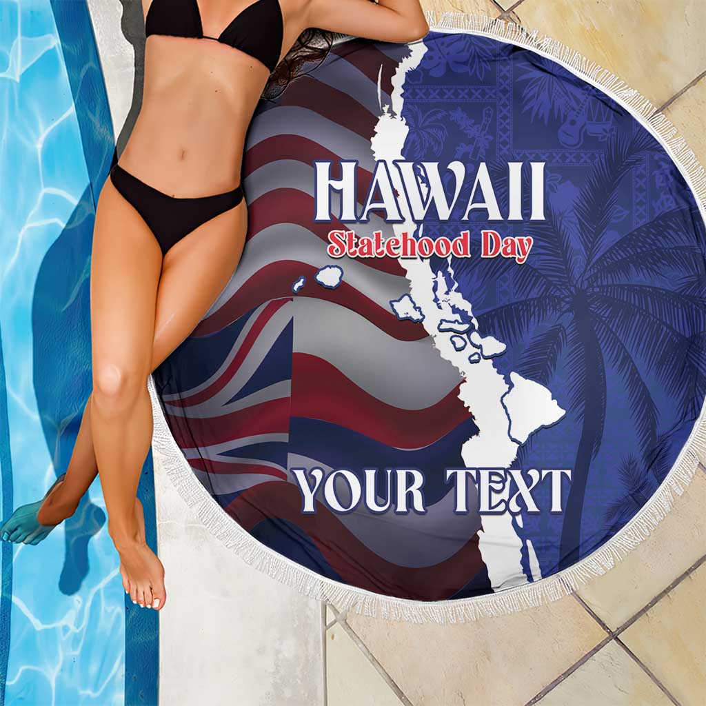 Personalized Hawaii Statehood Day Beach Blanket 66th Anniversary LT14 - Polynesian Pride