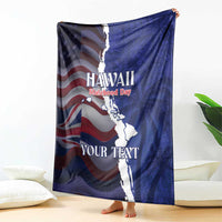 Personalized Hawaii Statehood Day Blanket 66th Anniversary - Polynesian Pride