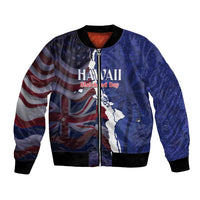 Personalized Hawaii Statehood Day Bomber Jacket 66th Anniversary - Polynesian Pride