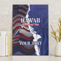 Personalized Hawaii Statehood Day Canvas Wall Art 66th Anniversary LT14 Without Frame Blue - Polynesian Pride