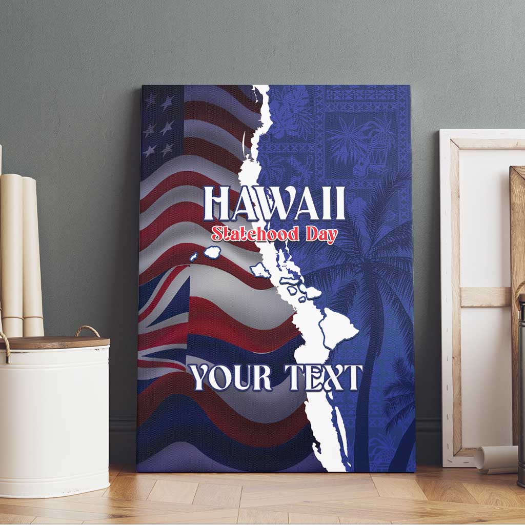 Personalized Hawaii Statehood Day Canvas Wall Art 66th Anniversary LT14 - Polynesian Pride