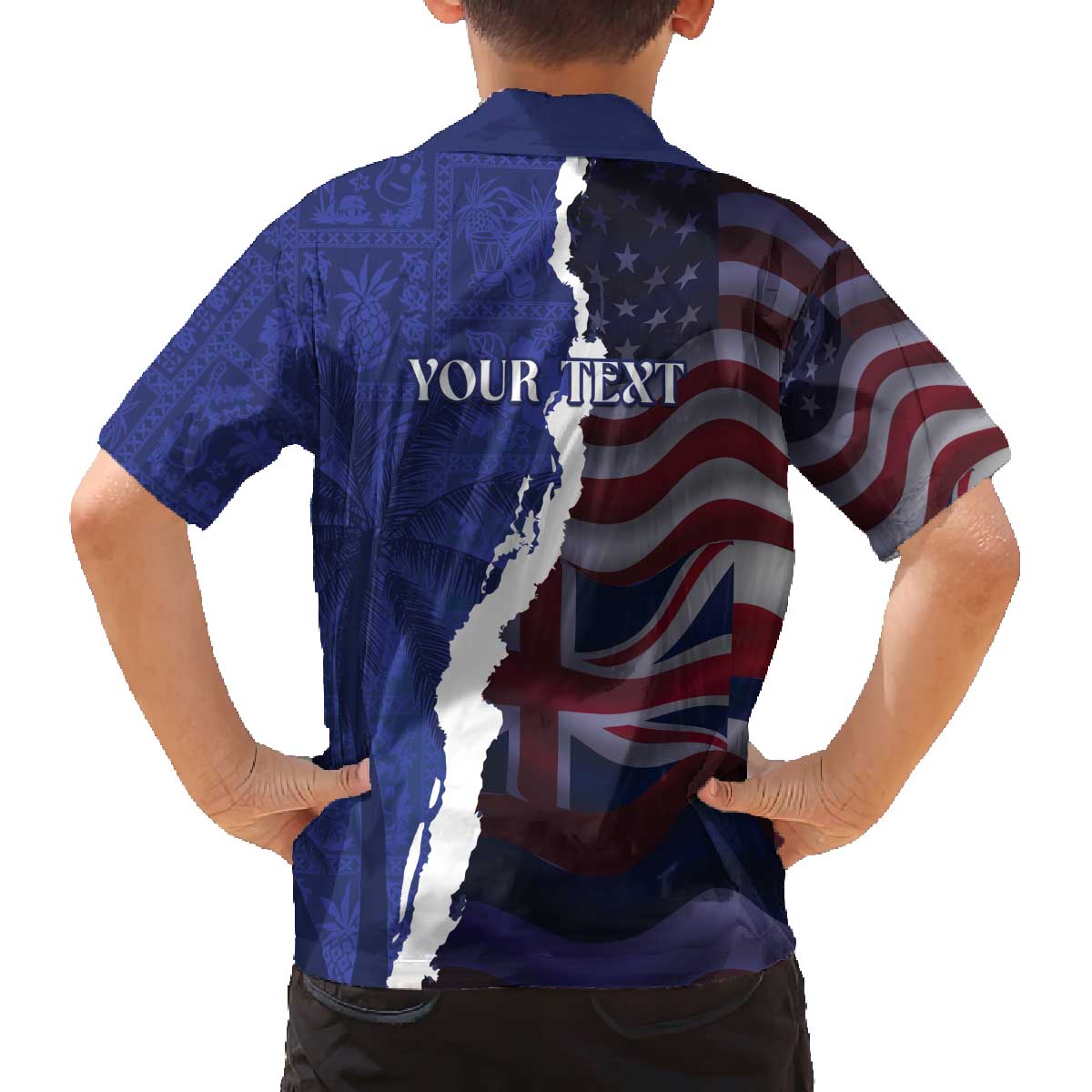 Personalized Hawaii Statehood Day Family Matching Off The Shoulder Long Sleeve Dress and Hawaiian Shirt 66th Anniversary - Polynesian Pride