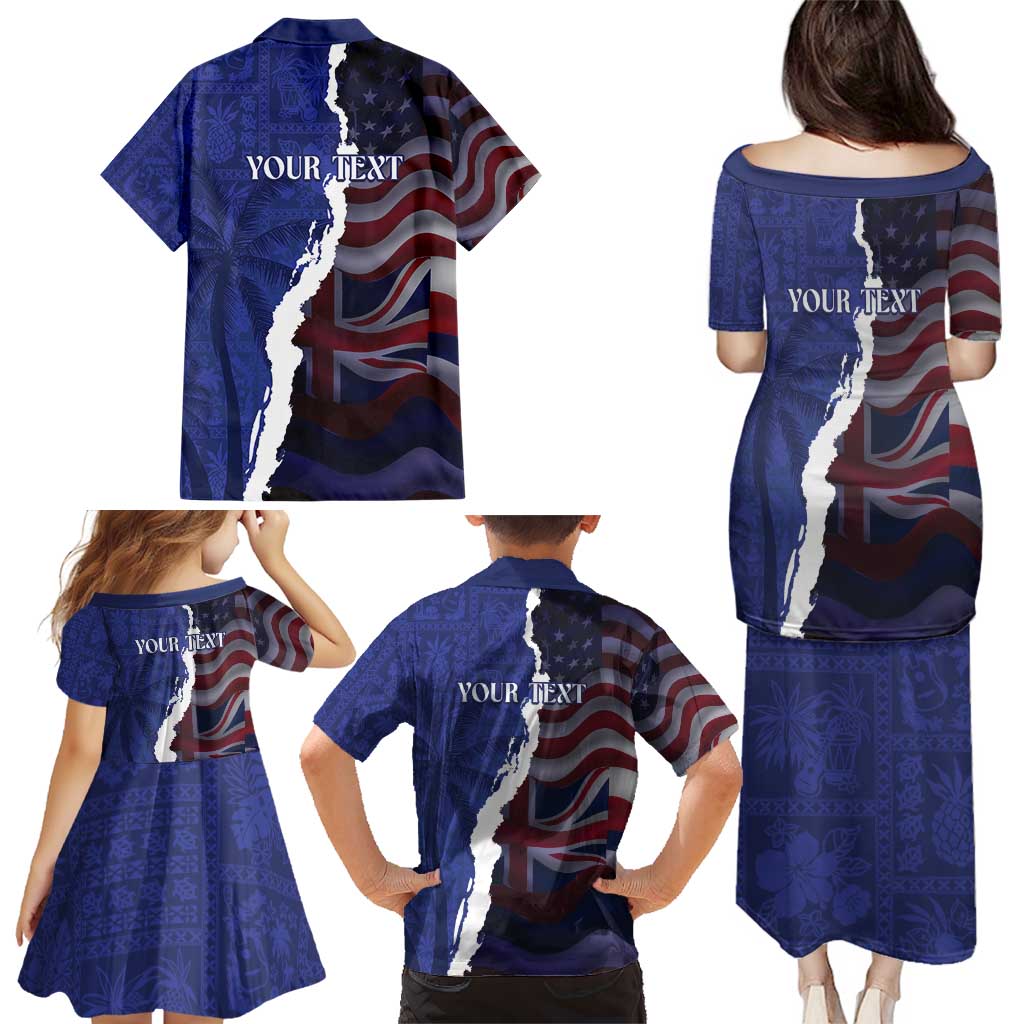 Personalized Hawaii Statehood Day Family Matching Puletasi and Hawaiian Shirt 66th Anniversary - Polynesian Pride