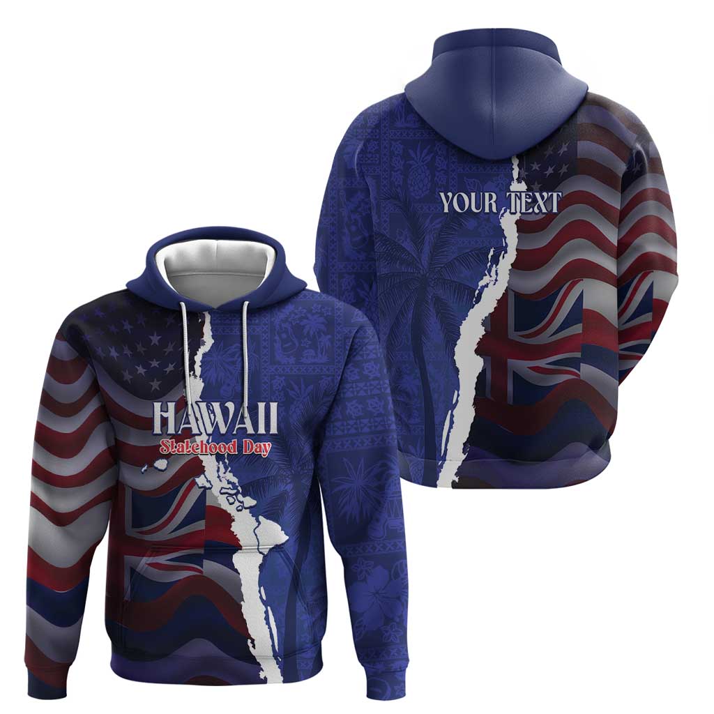 Personalized Hawaii Statehood Day Hoodie 66th Anniversary - Polynesian Pride