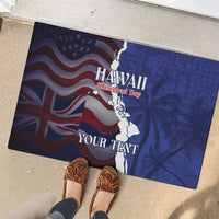 Personalized Hawaii Statehood Day Rubber Doormat 66th Anniversary LT14 - Polynesian Pride