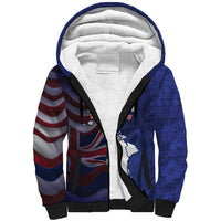 Personalized Hawaii Statehood Day Sherpa Hoodie 66th Anniversary LT14 Unisex Blue - Polynesian Pride