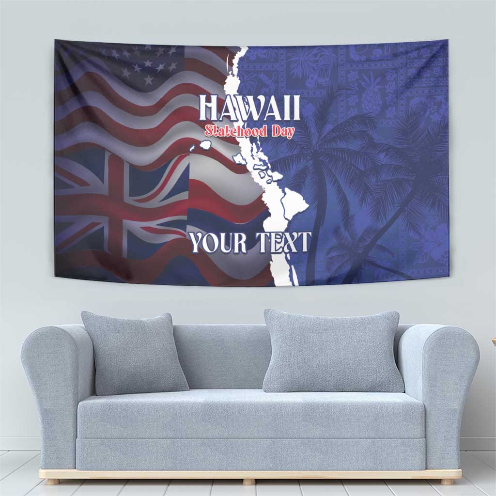 Personalized Hawaii Statehood Day Tapestry 66th Anniversary - Polynesian Pride
