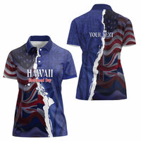 Personalized Hawaii Statehood Day Women Polo Shirt 66th Anniversary - Polynesian Pride