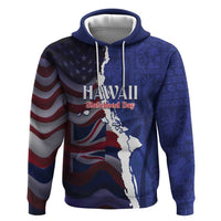Personalized Hawaii Statehood Day Zip Hoodie 66th Anniversary - Polynesian Pride