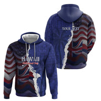 Personalized Hawaii Statehood Day Zip Hoodie 66th Anniversary - Polynesian Pride