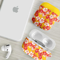 Yellow Hawaii Hibiscus AirPods Case Tropical Flowers Seamless Pattern - Polynesian Pride