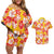 Yellow Hawaii Hibiscus Couples Matching Off Shoulder Short Dress and Hawaiian Shirt Tropical Flowers Seamless Pattern - Polynesian Pride