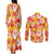 Yellow Hawaii Hibiscus Couples Matching Tank Maxi Dress and Long Sleeve Button Shirt Tropical Flowers Seamless Pattern - Polynesian Pride
