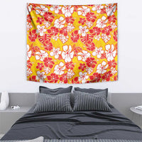 Yellow Hawaii Hibiscus Tapestry Tropical Flowers Seamless Pattern - Polynesian Pride