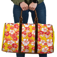 Yellow Hawaii Hibiscus Travel Bag Tropical Flowers Seamless Pattern - Polynesian Pride
