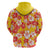 Yellow Hawaii Hibiscus Zip Hoodie Tropical Flowers Seamless Pattern - Polynesian Pride
