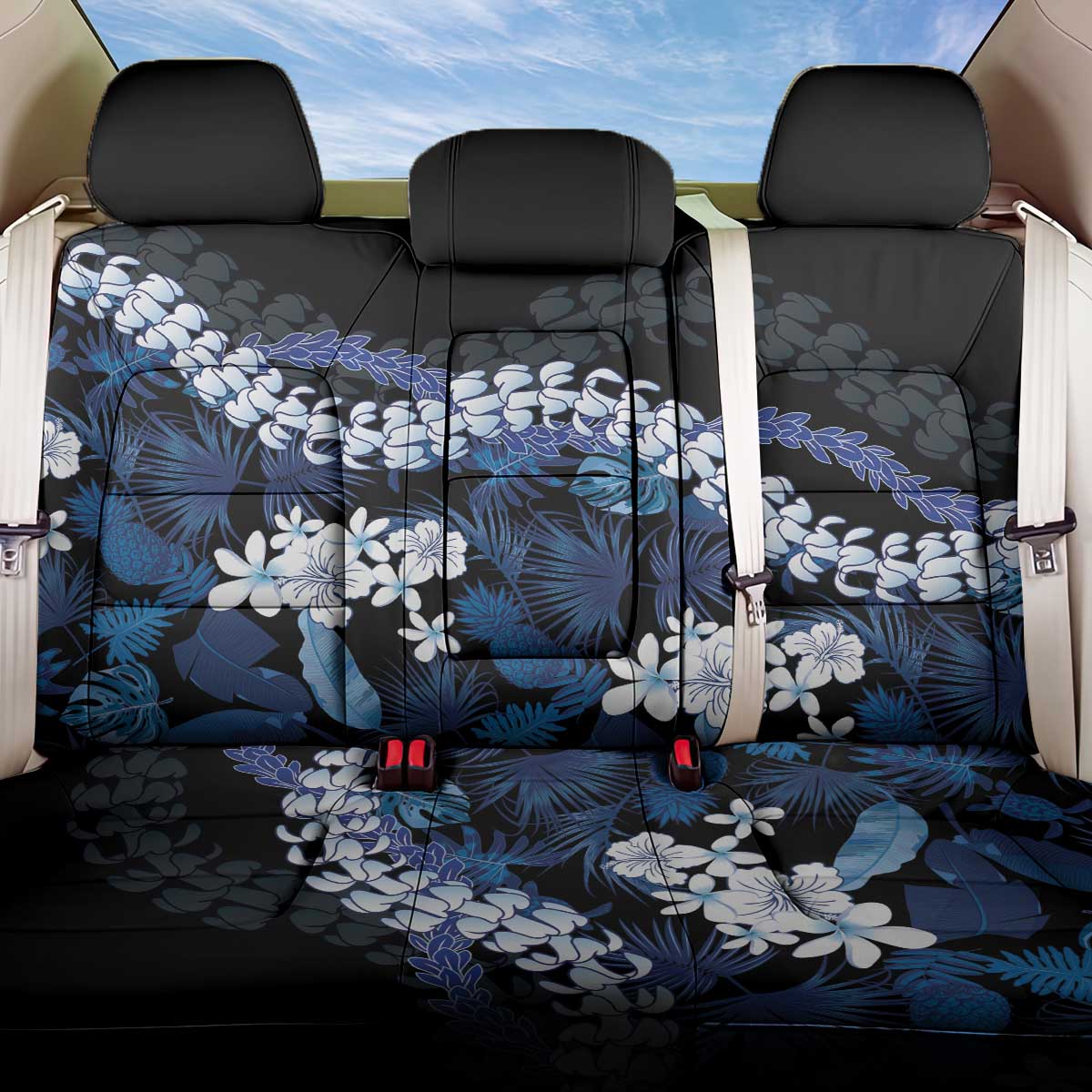Polu Aloha Hawaii Lei Back Car Seat Cover Tropical Flowers Elegant Vibe - Polynesian Pride
