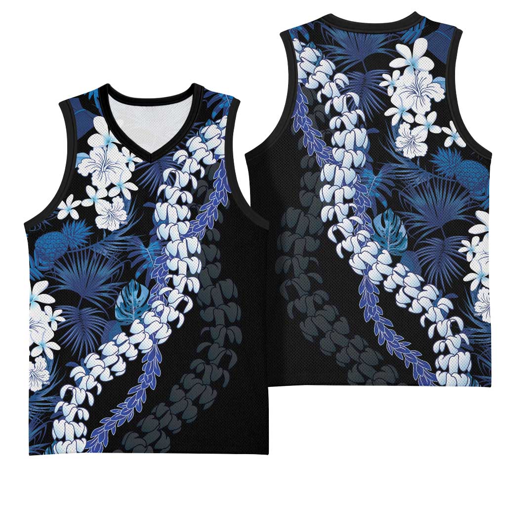 Polu Aloha Hawaii Lei Basketball Jersey Tropical Flowers Elegant Vibe - Polynesian Pride