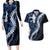 Polu Aloha Hawaii Lei Couples Matching Long Sleeve Bodycon Dress and Hawaiian Shirt Tropical Flowers Elegant Vibe - Polynesian Pride