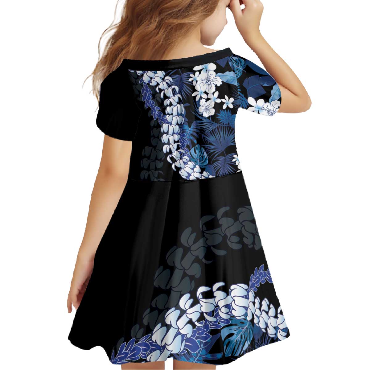 Polu Aloha Hawaii Lei Family Matching Off The Shoulder Long Sleeve Dress and Hawaiian Shirt Tropical Flowers Elegant Vibe - Polynesian Pride