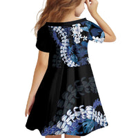 Polu Aloha Hawaii Lei Family Matching Short Sleeve Bodycon Dress and Hawaiian Shirt Tropical Flowers Elegant Vibe - Polynesian Pride