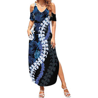 Polu Aloha Hawaii Lei Family Matching Summer Maxi Dress and Hawaiian Shirt Tropical Flowers Elegant Vibe - Polynesian Pride
