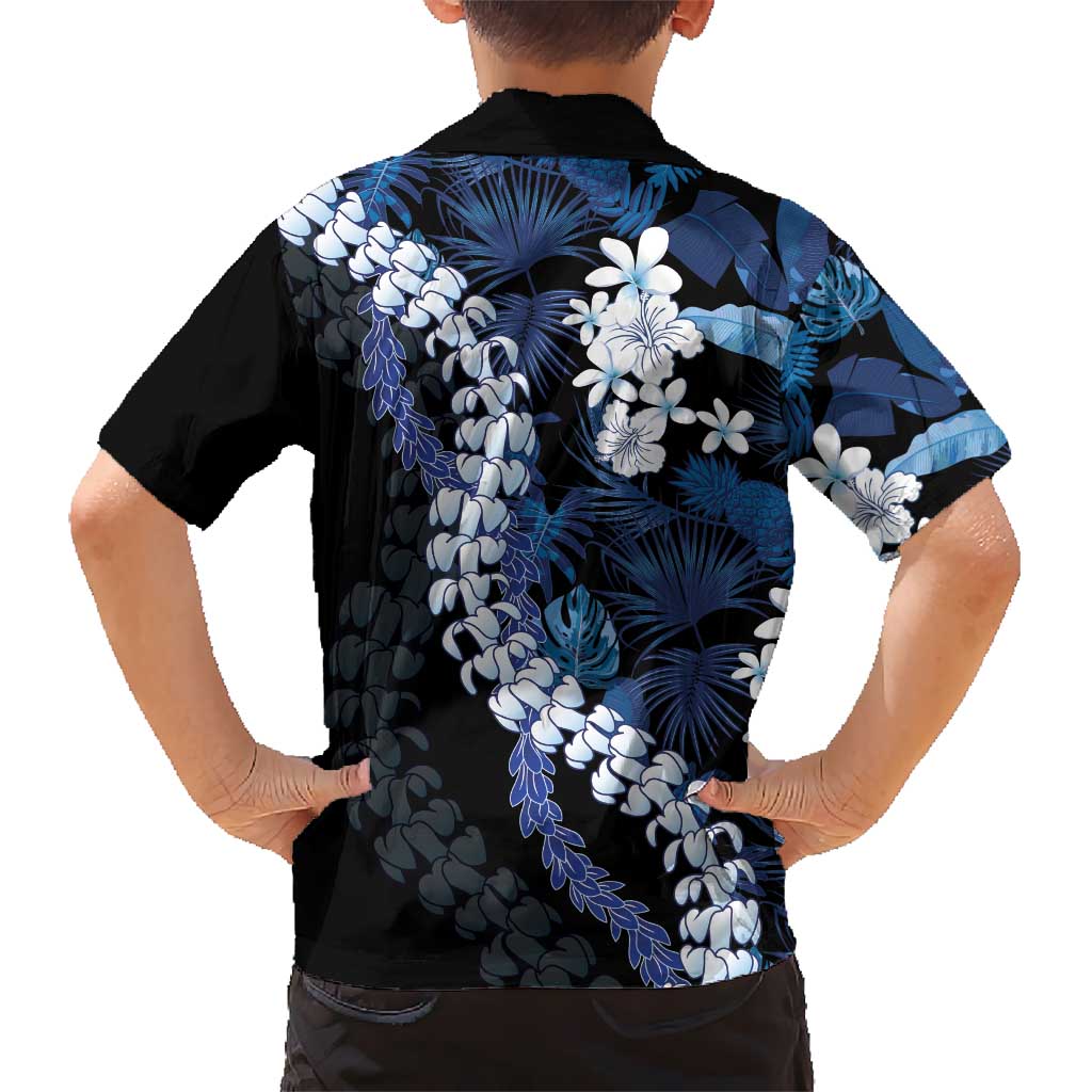 Polu Aloha Hawaii Lei Kid Hawaiian Shirt Tropical Flowers Elegant Vibe - Polynesian Pride