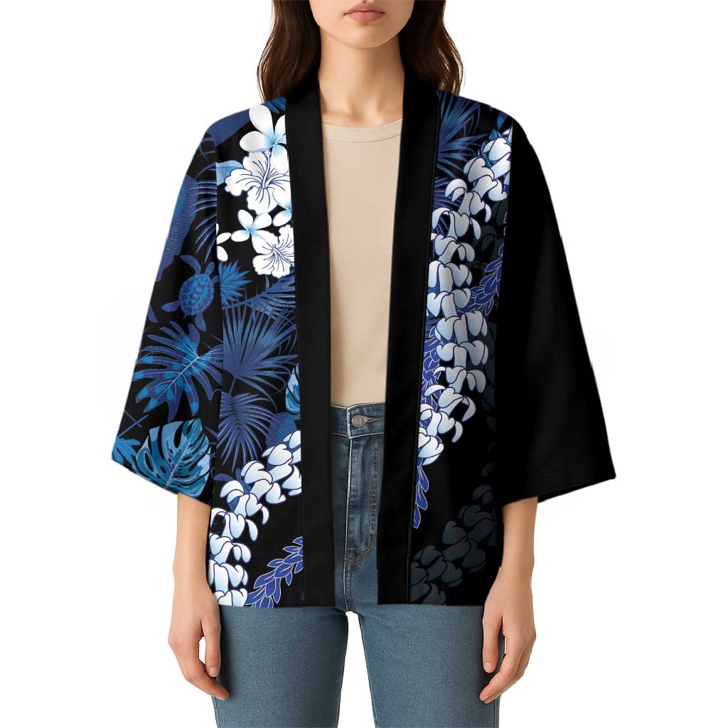 Polu Aloha Hawaii Lei Kimono Tropical Flowers Elegant Vibe - Polynesian Pride