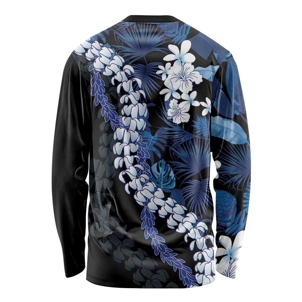 Polu Aloha Hawaii Lei Long Sleeve Shirt Tropical Flowers Elegant Vibe LT14 - Polynesian Pride