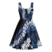Polu Aloha Hawaii Lei Midi Dress Tropical Flowers Elegant Vibe - Polynesian Pride
